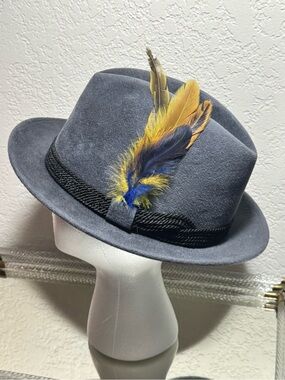 Vintage Flechet Genuine Velour Chapeau Fedora Hat
